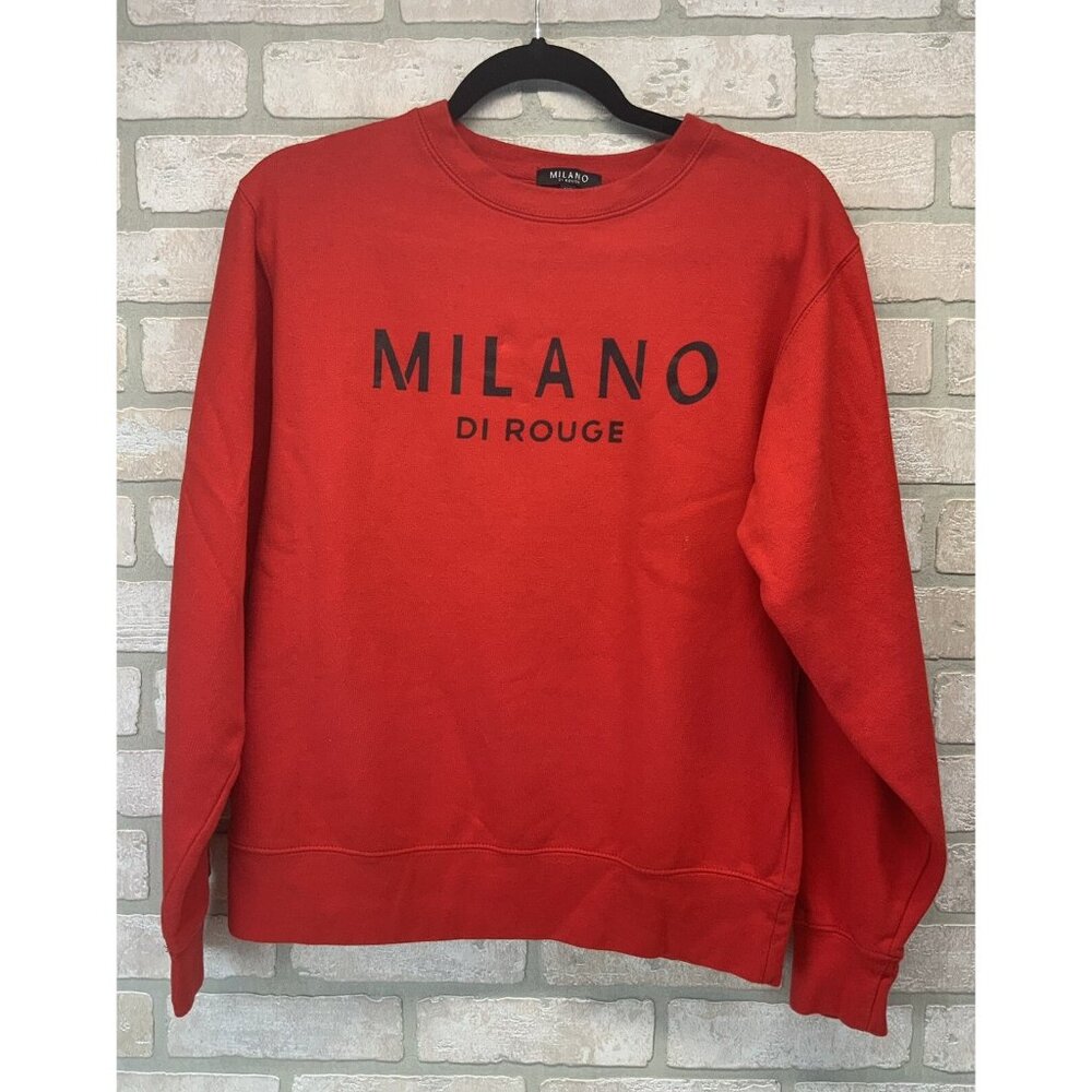 Milano Di Rouge Pullover Sweatshirt Men's Size XS Red